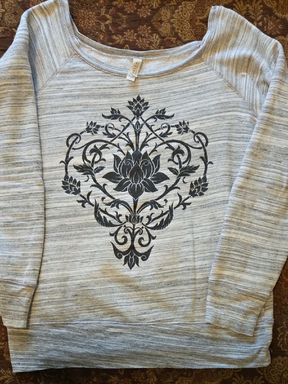 Women's Lotus Flower and Filigree Sweatshirt